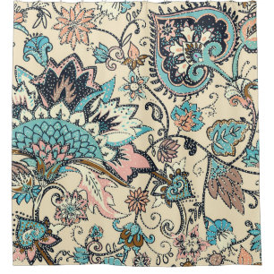 Oriental Paisley: Stilvolle Textil Elegance. Duschvorhang