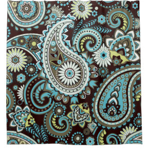 Oriental Paisley Vintag Seamless Pattern Duschvorhang