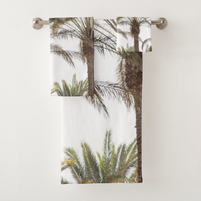 Oriental Palm Trees #1 #tropical #wall #art Badhandtuch Set (Insitu)