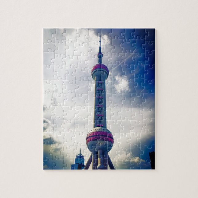 Oriental Pearl Tower - Shanghai - 8 x 10 Zoll Puzzle (Vertikal)