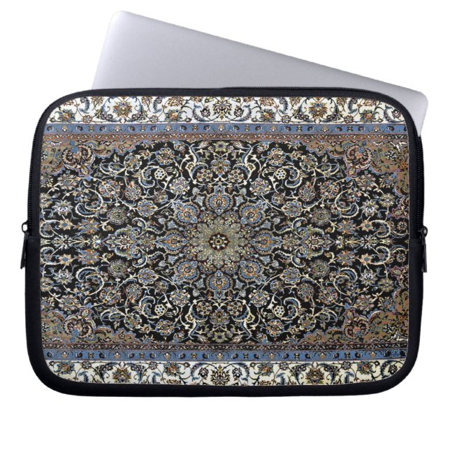 Oriental Persian Turkish Ruder Teppich Floral Laptopschutzhülle (Vorderseite)