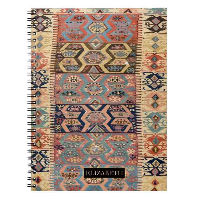 Oriental Persian Turkish Rug Kilim Frame Notizblock (Vorderseite)