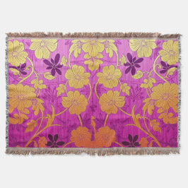 ORIENTAL Pink Golden Pattern - Throw Blanken Decke