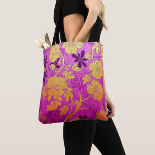 ORIENTAL Pink Golden Pattern - Totbeutel
