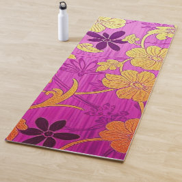 ORIENTAL Pink Golden Pattern - Yoga Mat Yogamatte