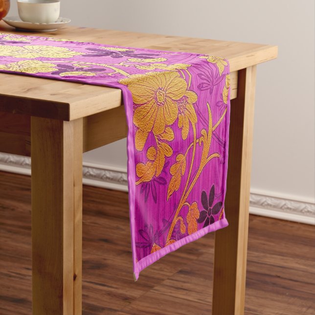 ORIENTAL Pink Golden - Tableclout, Runner Kurzer Tischläufer (Beispiel)