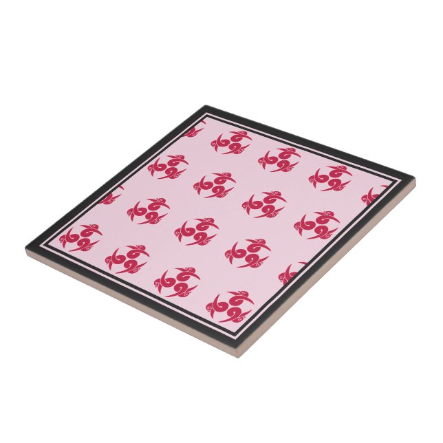 Oriental Pink Grau Drei Gänse Japan Mon Art Fliese (Seite)