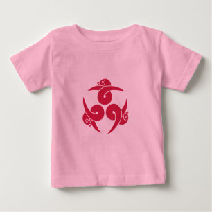 Oriental Pink Three Gänse Japan Mon Vector Art Baby T-shirt