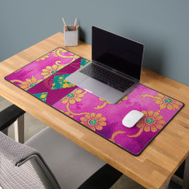 ORIENTAL Pink Türkis - Desktop, Maus Pad Schreibtischunterlage