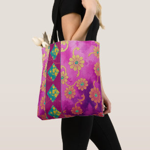 ORIENTAL Pink Türkis Floral - Beutel
