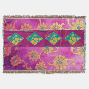 ORIENTAL Pink Türkis Floral - Knochenleiste Decke