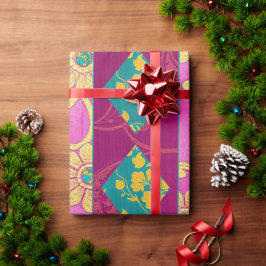 ORIENTAL Pink Türkis - Wrapping Paper Geschenkpapier