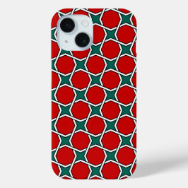 Oriental Red Green Arabic Egypt Geometric Pattern Case-Mate iPhone Hülle