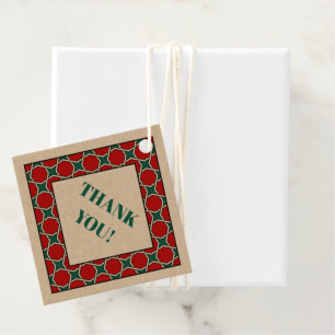 Oriental Red Green Arabic Egypt Geometric Pattern Geschenkanhänger