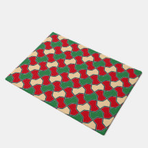 Oriental Red Green Bow Krawatte Geometric Vector A