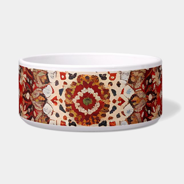 Oriental Retro Persian Muster Red Cream Blue Napf (Vorderseite)