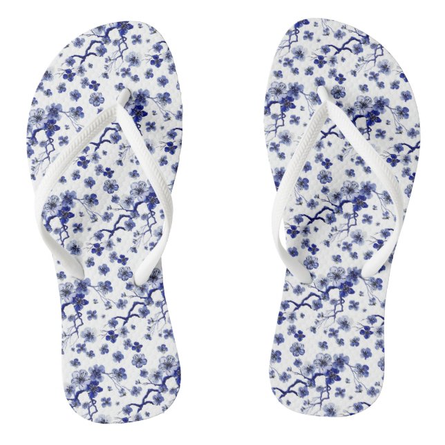 Oriental Sakura Branch Pattern Flip Flops (Fußbett)