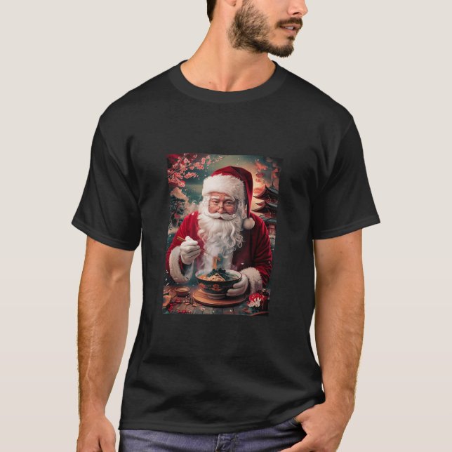 Oriental Santa Claus Ramen Japanische Kultur Chris T-Shirt (Vorderseite)