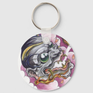 oriental skull demon tattoo schlüsselanhänger