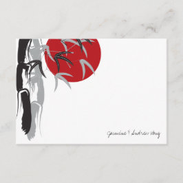 Oriental Sunrise Bamboo Garden Wedding Vielen Dank Mitteilungskarte