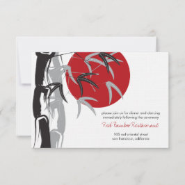 Oriental Sunrise Zen Bamboo Garden Asian Wedding Einladung