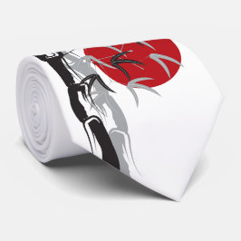 Oriental Sunrise Zen Bamboo Garden Asian Wedding Krawatte