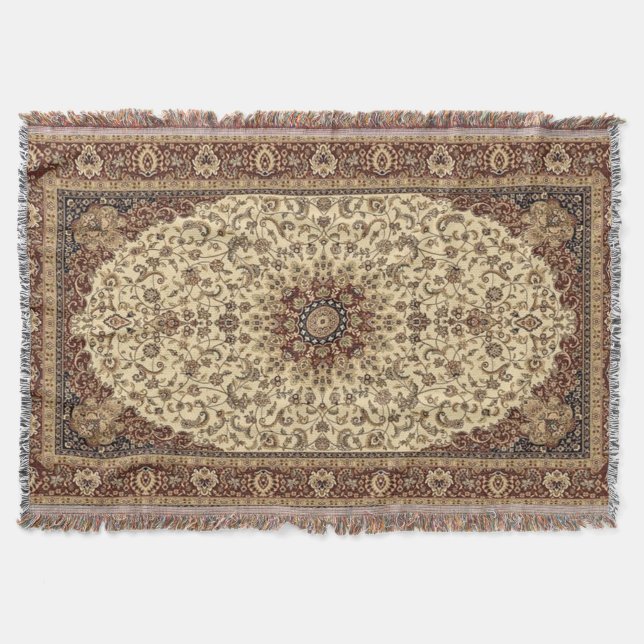 Oriental Türkisch Persian Floral Tepet Rug Decke (Vorderseite)