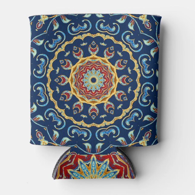 Oriental Watercolor Mandala Teppich Dosenkühler (Vorderseite)