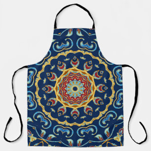 Oriental Watercolor Mandala Teppich Schürze