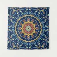 Oriental Watercolor Mandala Teppich