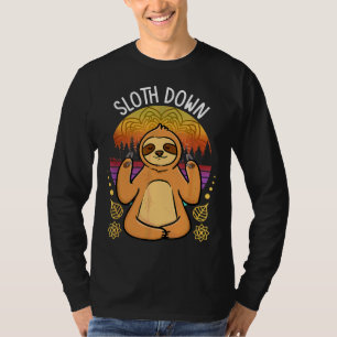 Oriental Yoga Sloth Down 34 T-Shirt