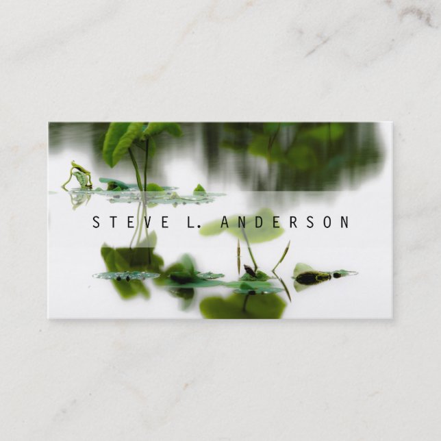 ©Oriental Zen Nature Fotografy Pond Lily Pads Visitenkarte (Vorderseite)