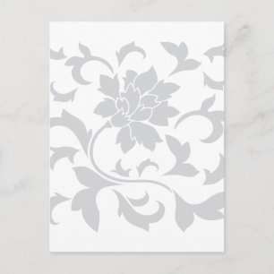Orientale Blume - Silber Postkarte