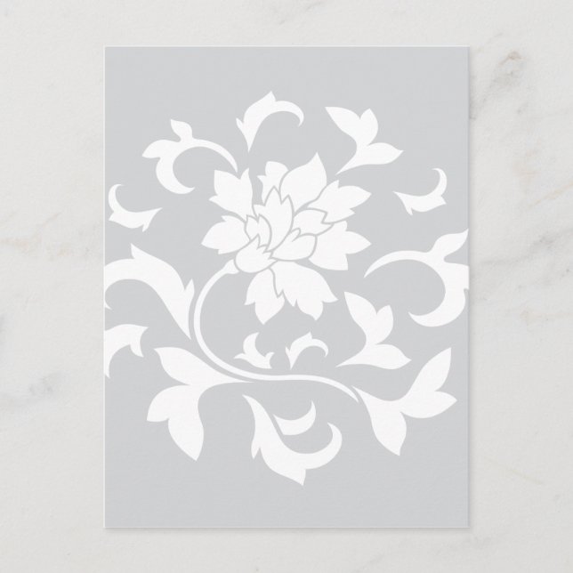 Orientale Blume - Silberkreislaufmuster Postkarte (Vorderseite)
