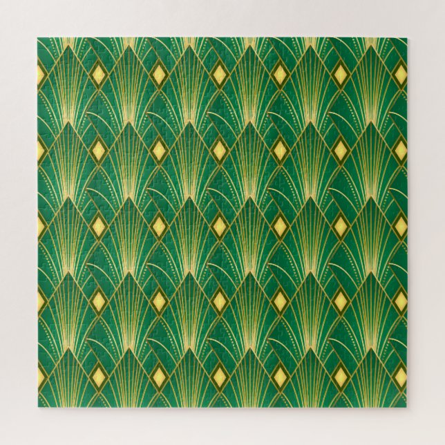 Orientale Eleganz: Art Deco Wallpaper Puzzle (Vertikal)