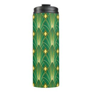 Orientale Eleganz: Art Deco Wallpaper Thermosbecher