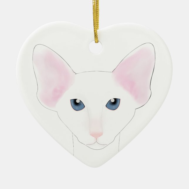 Orientale Kurzhaarkatze Keramik Ornament (Vorne)