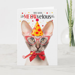 Orientale Kurzhaarkatze MEOWvelous Birthday Karte