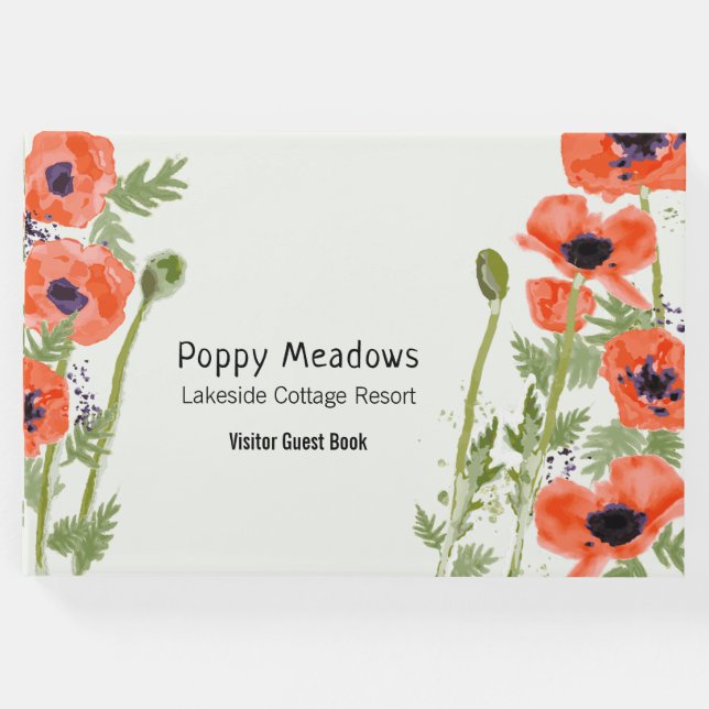 Orientale Mohnblumen Blume Urlaub Vermietung Gästebuch (Vorderseite)