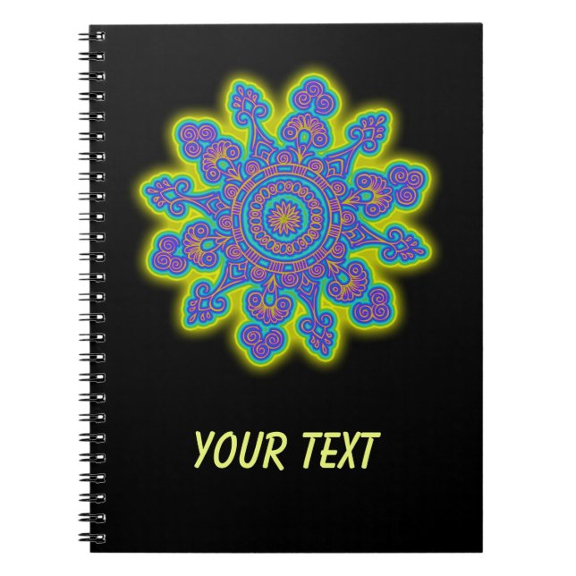 Orientale Snowflake Blume I + Ihr Backg. Ideen Notizblock (Vorderseite)