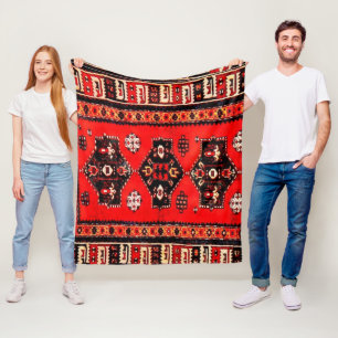 Orientale Stammesmuster Fleecedecke
