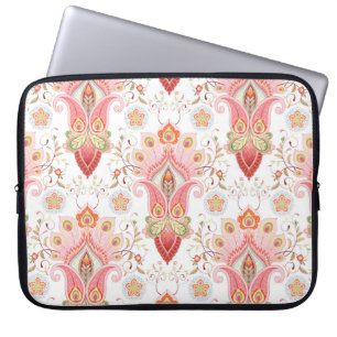 Orientaler Flair: Damask Peacock Paisley Laptopschutzhülle