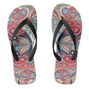 Orientales Aquarellmuster II + Ihre Ideen Flip Flops