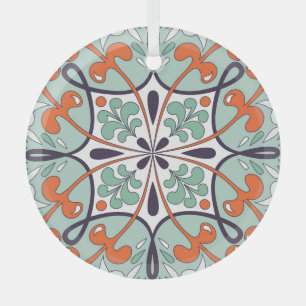 Orientales marokkanisches Fliesendesign Ornament Aus Glas