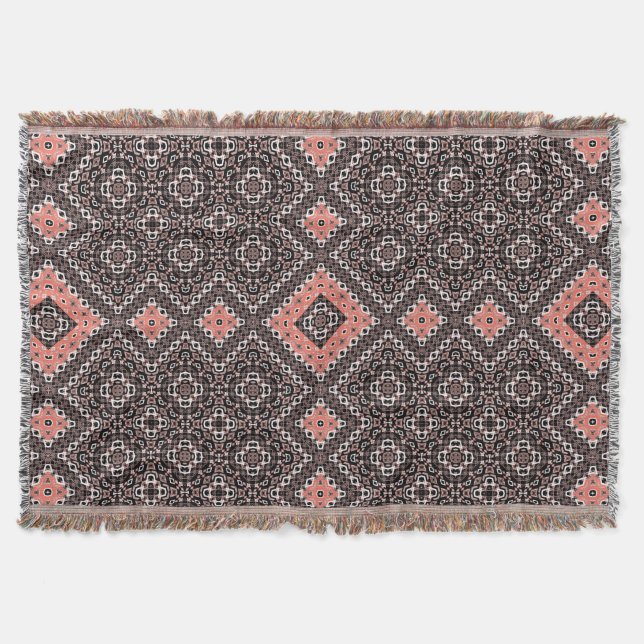 Orientalisch, arabisch, braun, rot, ethnisch decke (Vorderseite)