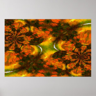 Orientalisch-asiatische Abstrakte Malerei Art Prin Poster