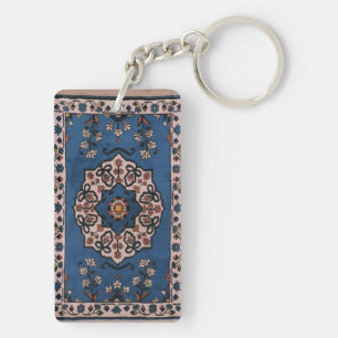 Orientalisch Blau Persisch Türkisch Muster,Teppic Schlüsselanhänger