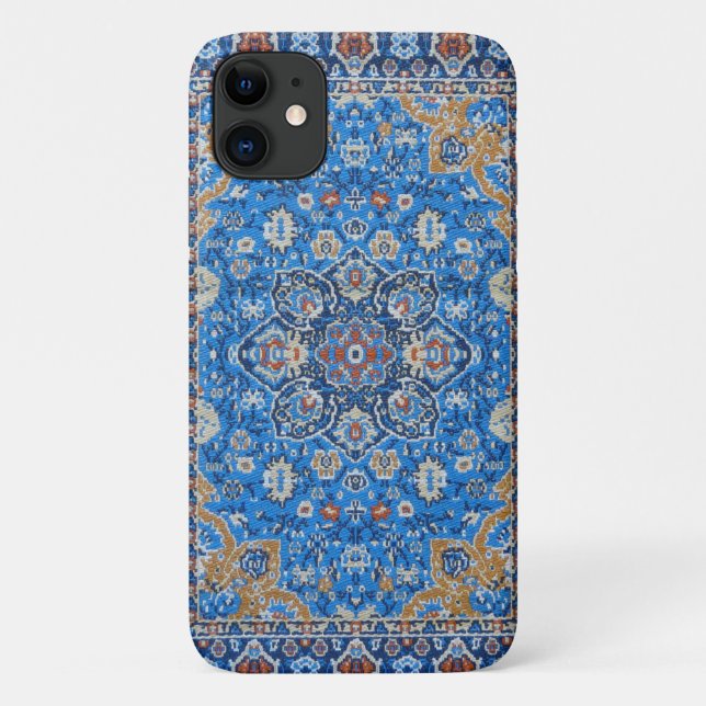Orientalisch Blau Türkischer Persischer Teppichsch Case-Mate iPhone Hülle (Rückseite)
