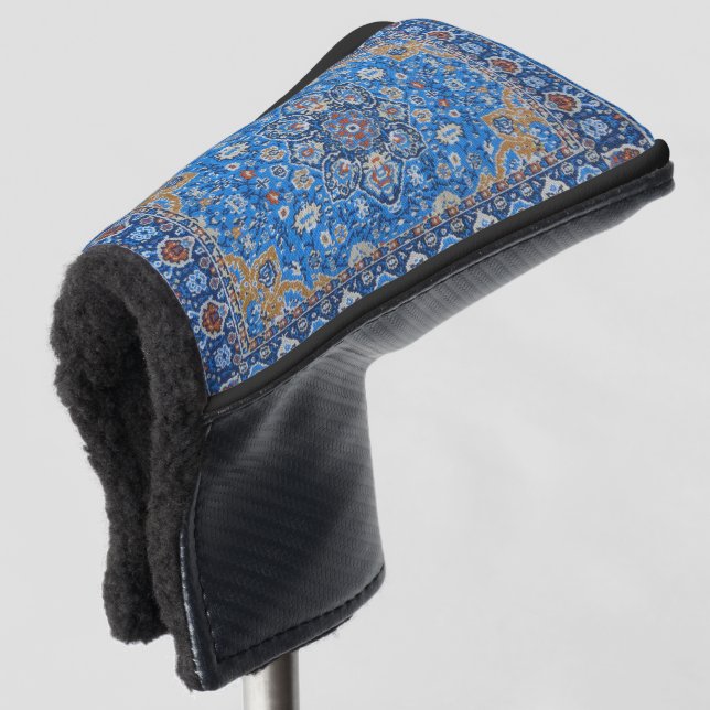 Orientalisch Blau Türkischer Persischer Teppichsch Golf Headcover (3/4 Vorderseite)