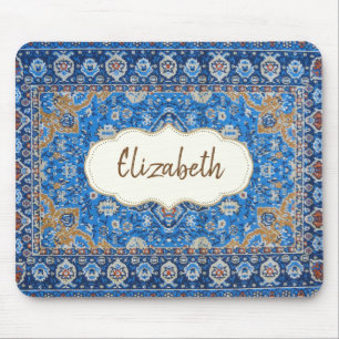 Orientalisch Blau Türkischer Persischer Teppichsch Mousepad